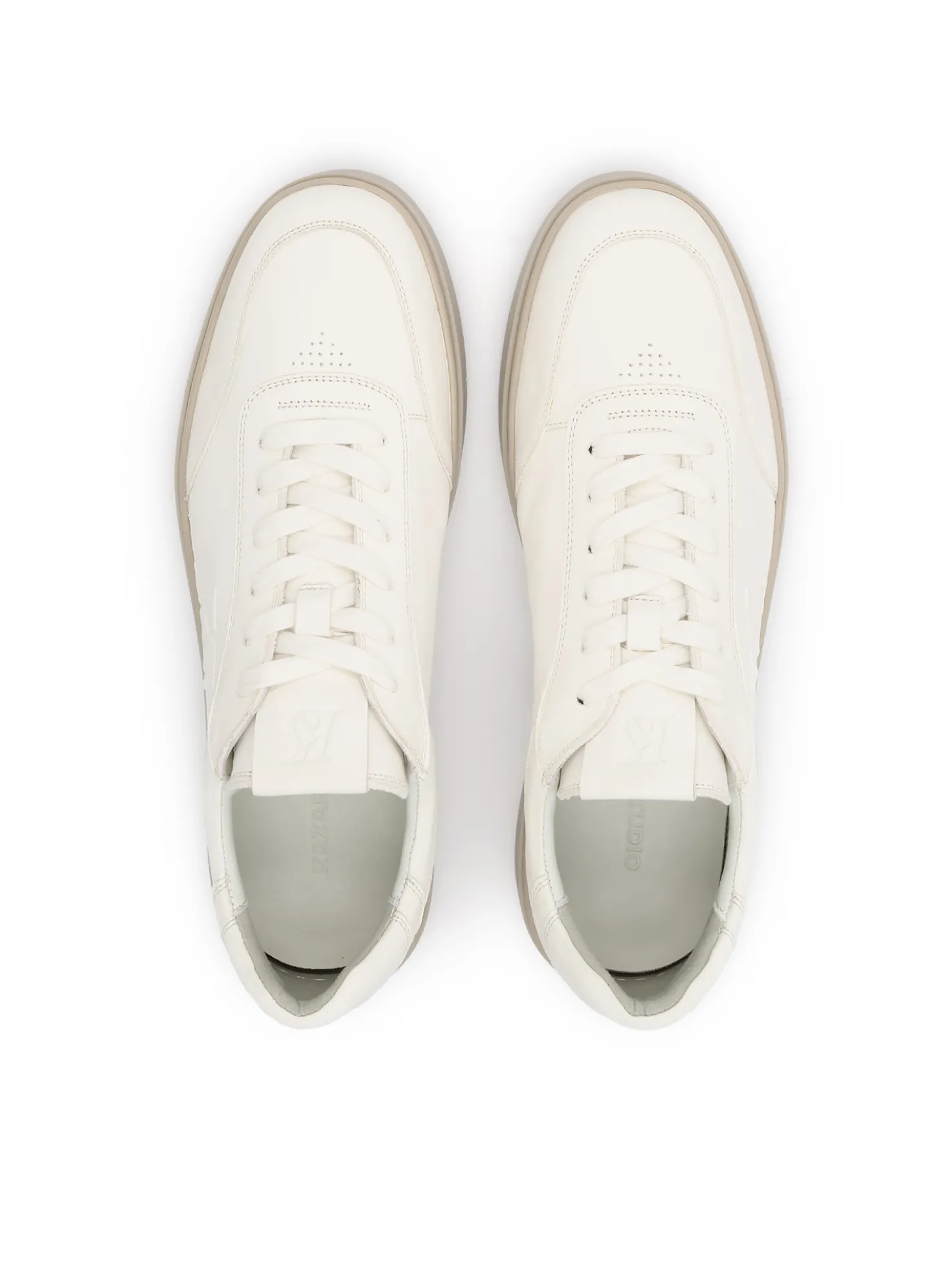 Sneakersy z naturalnej skóry w odcieniu off-white