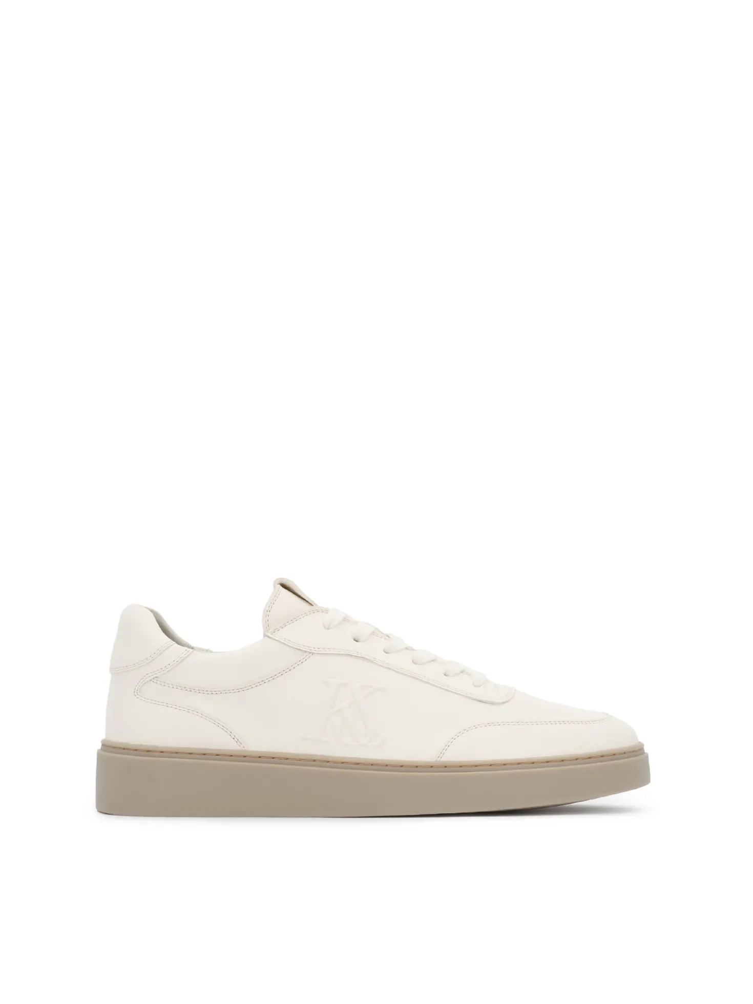 Sneakersy z naturalnej skóry w odcieniu off-white