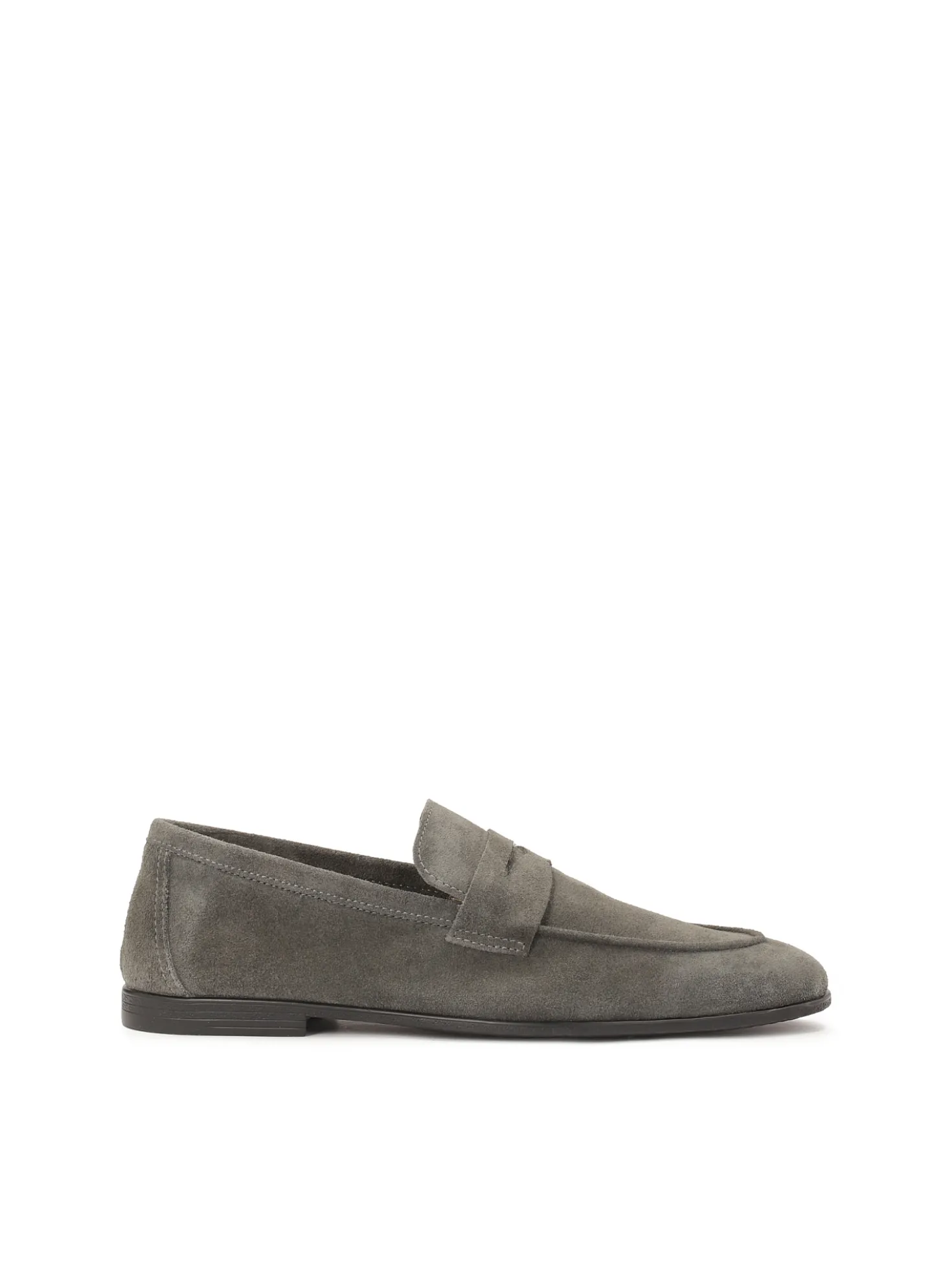 Szare loafersy z zamszu