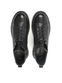 Sznurowane sneakersy męskie z pikowaniem