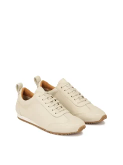 Sznurowane sneakersy w kolorze off white
