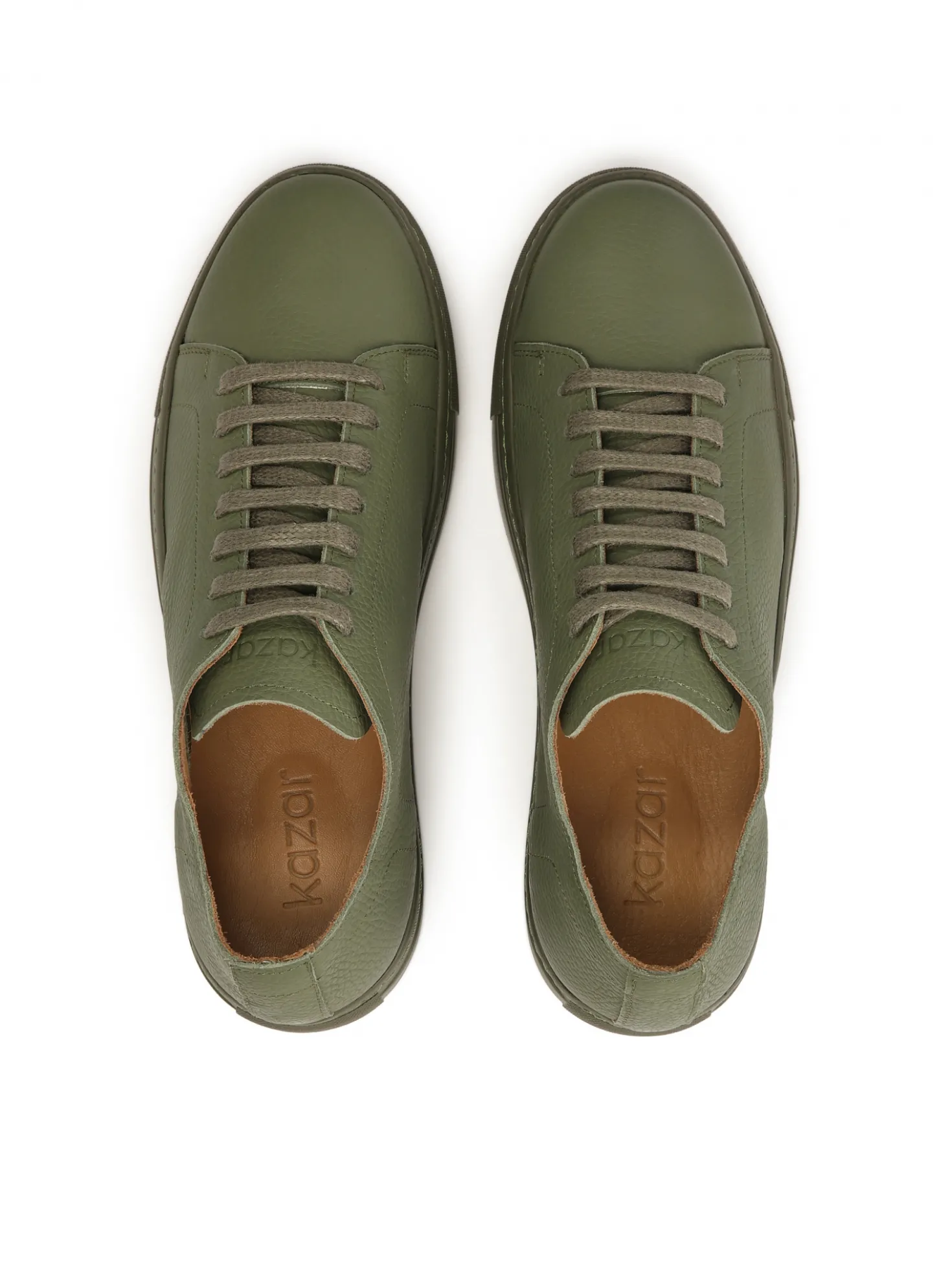 Sznurowane sneakersy z naturalnej skóry