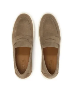 Taupe loafersy na podeszwie typu sneakers