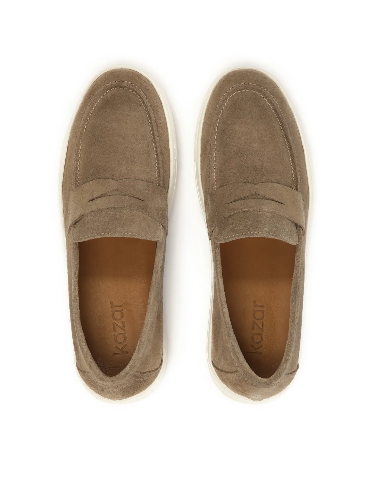 Taupe loafersy na podeszwie typu sneakers