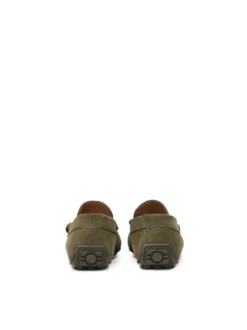 Wsuwane męskie mokasyny w kolorze khaki