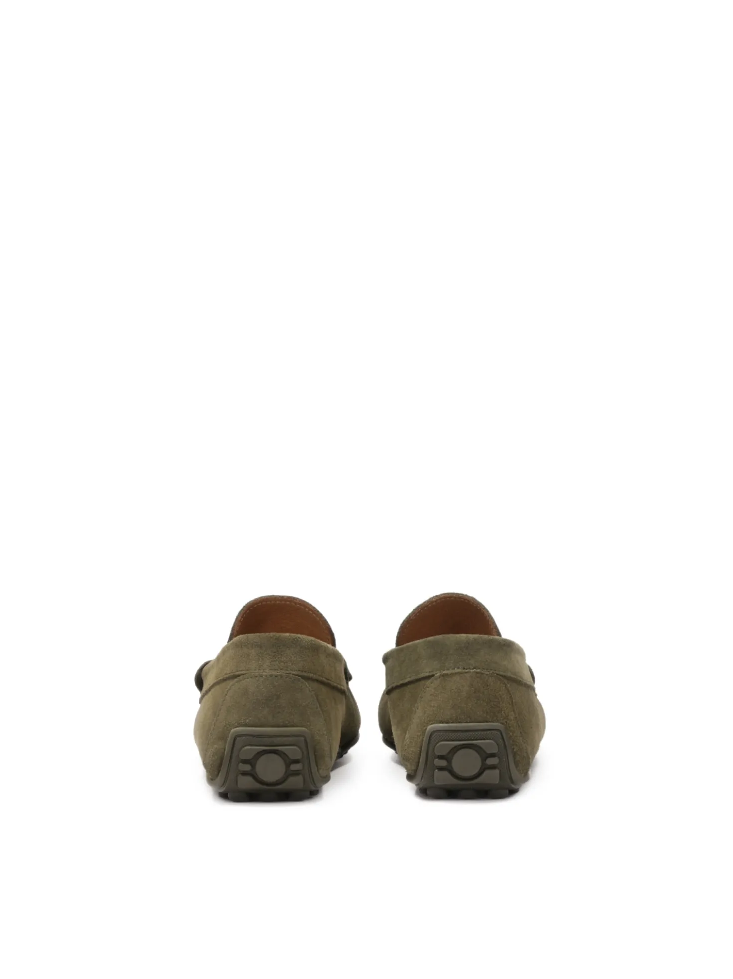 Wsuwane męskie mokasyny w kolorze khaki