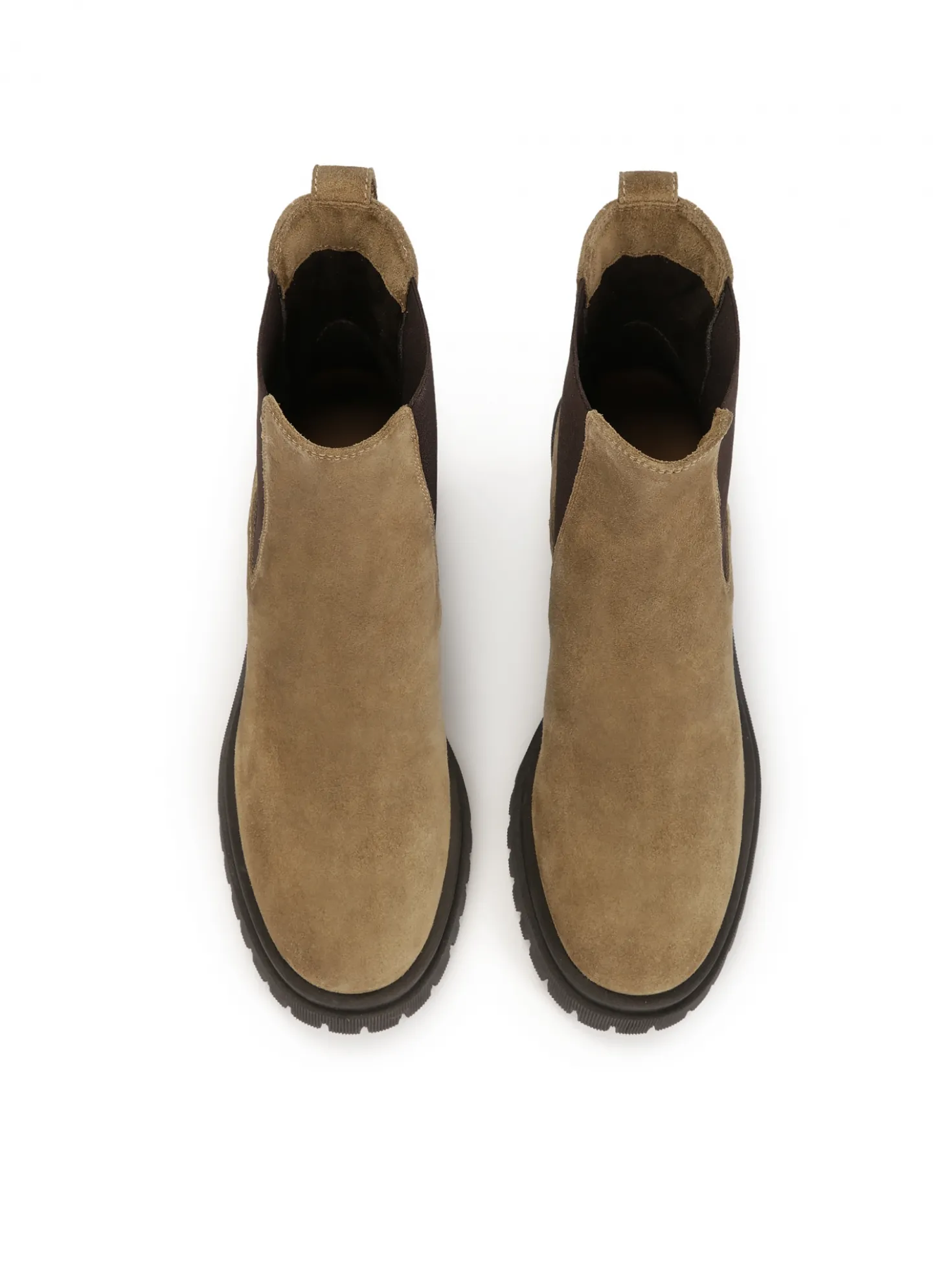 Wsuwane zamszowe botki w stylu casual