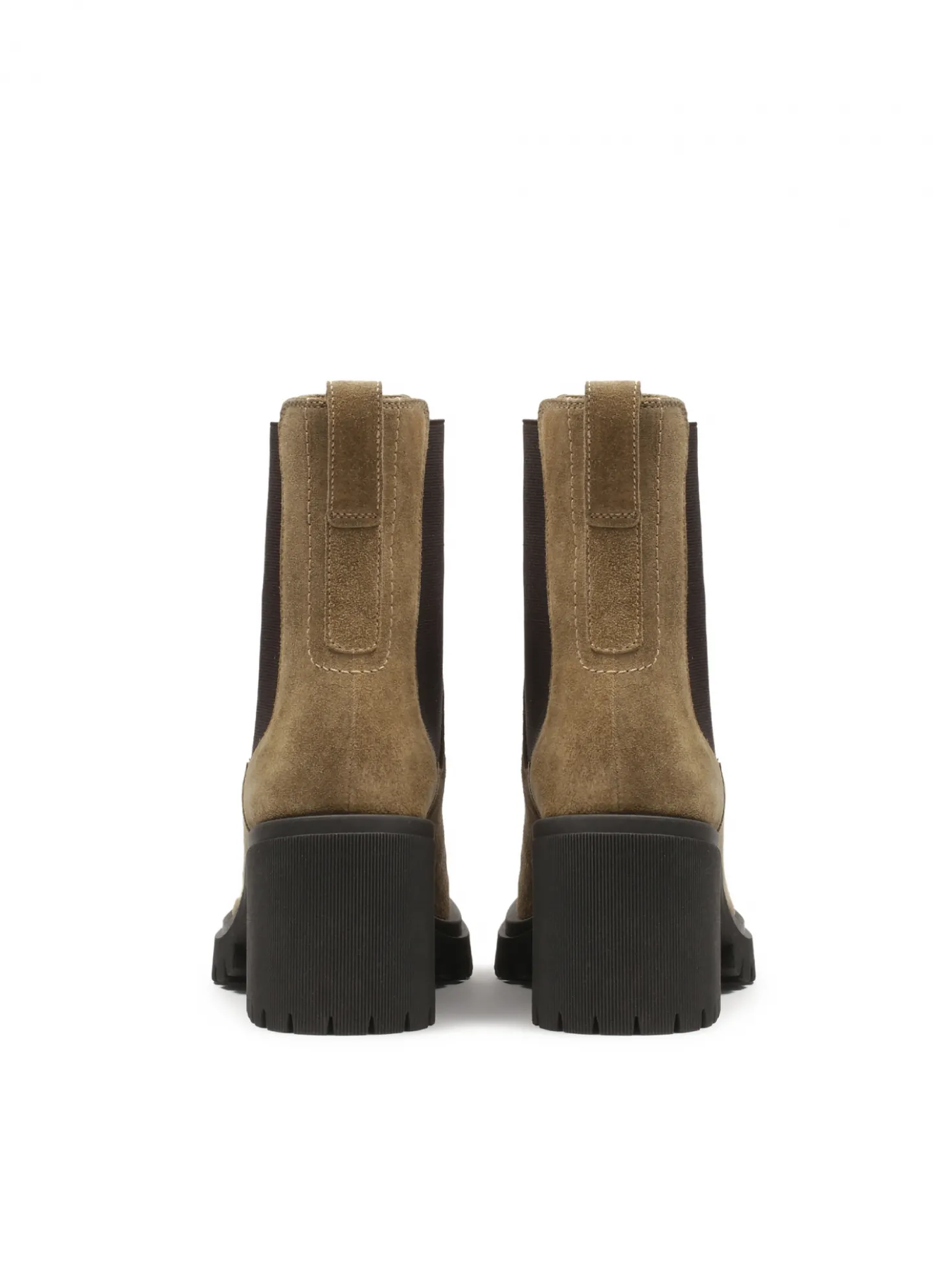 Wsuwane zamszowe botki w stylu casual
