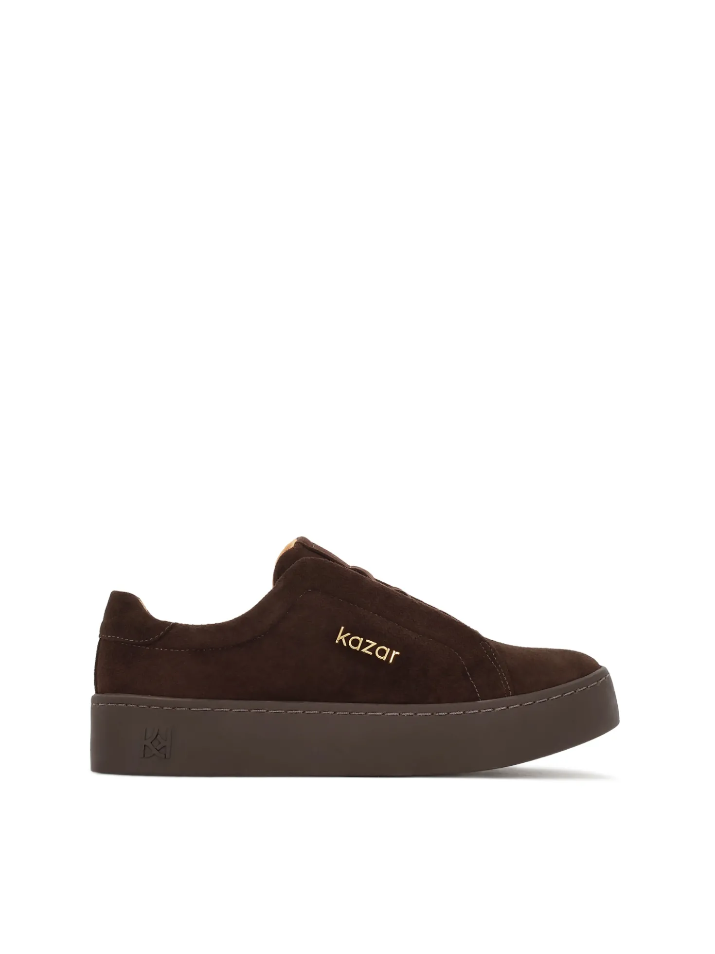 Zamszowe brązowe sneakersy