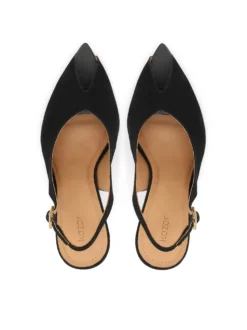 Zamszowe czółenka peep toe