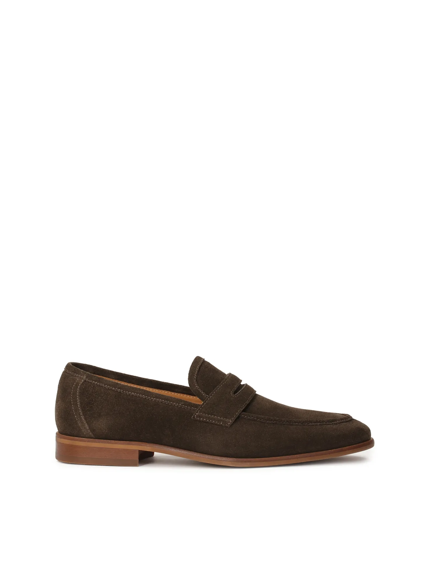 Zamszowe loafersy męskie w brązowym kolorze