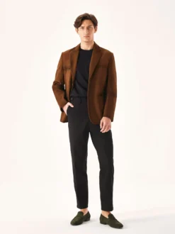 Zamszowe loafersy w khaki kolorze