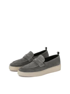 Zamszowe loafersy z podeszwą typu sneakers