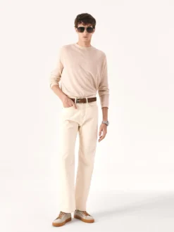 Zamszowe sneakersy taupe z brązowymi dodatkami