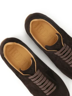 Zamszowe sneakersy z brązowego zamszu