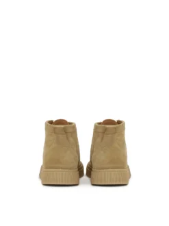 Zamszowe sneakersy z wyższą cholewką