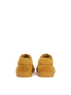 Zamszowe sznurowane sneakersy z wypustkami