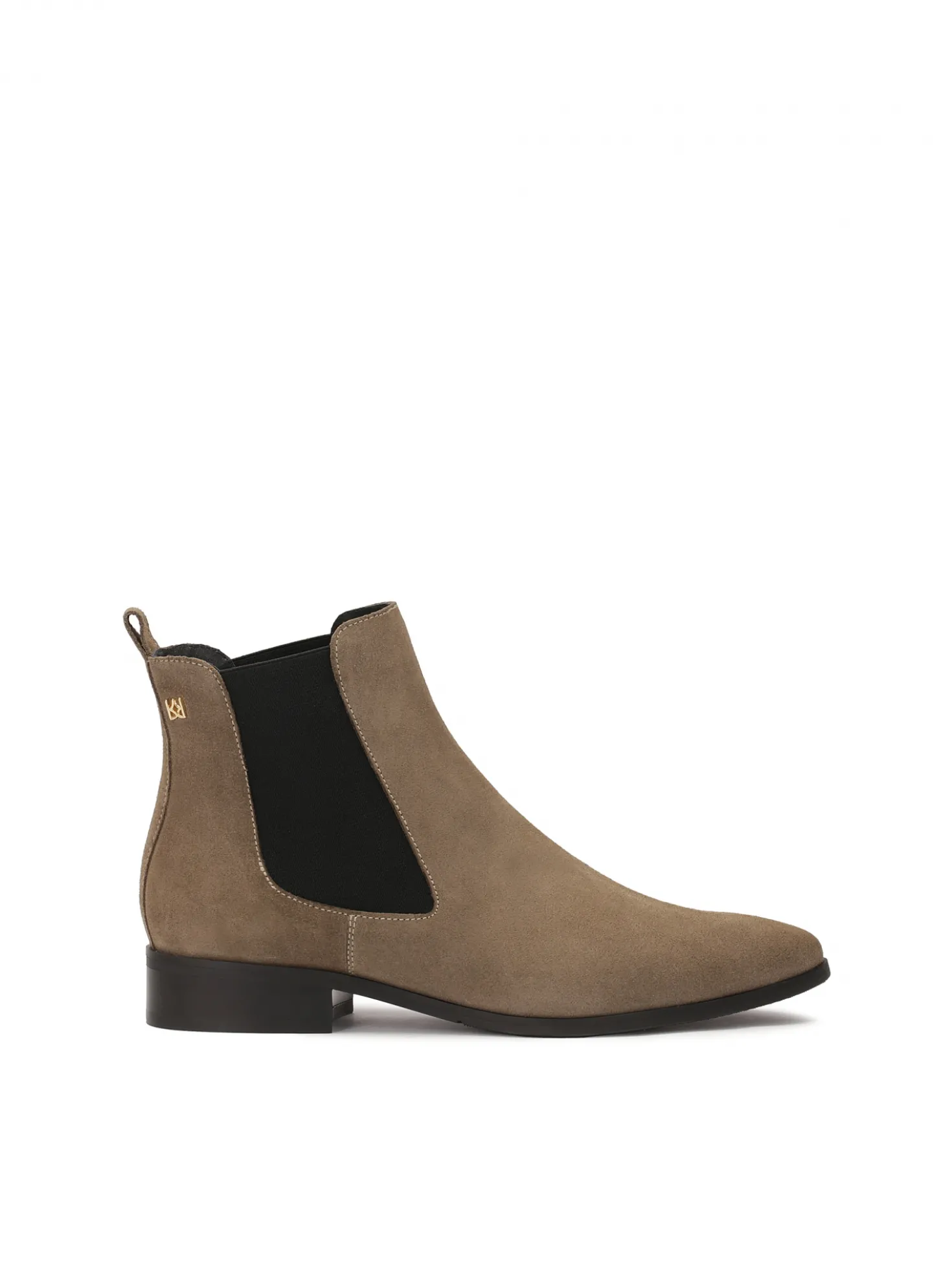 Zamszowe sztyblety w kolorze taupe