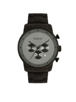 Zegarek z tarczą we wzór szczotkowanego metalu