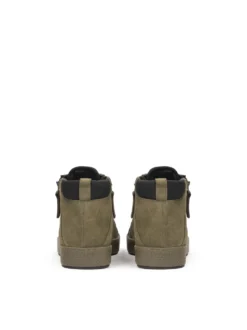 Zielone sneakersy z zamszu