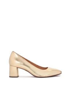 Złote czółenka z komfortową wkładką